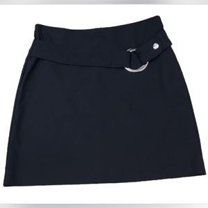 Cache Vintage Silver Buckle Mini Skirt